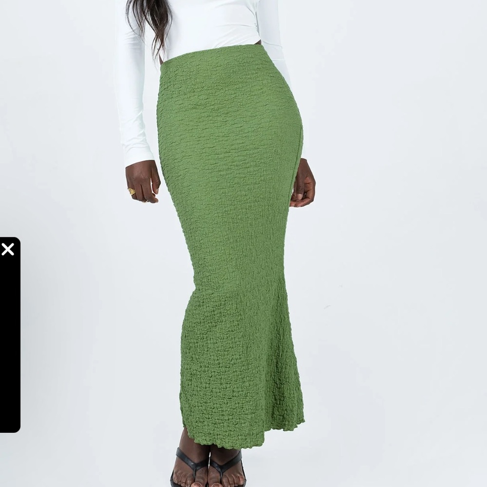 Princess Polly Olive Green Textured Fabric